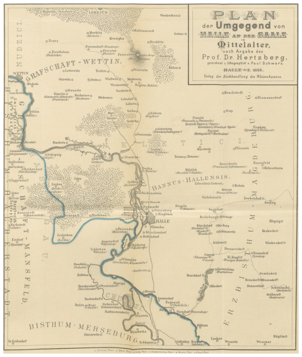 Eine Karte des Deutschen Reichs aus dem 19. Jahrhundert, die den Rhein hervorhebt.