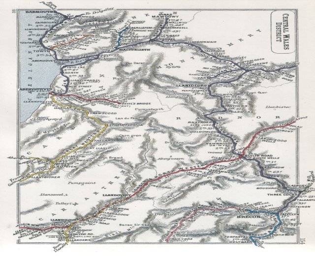 Detailierte alte Landkarte der schottischen Highlands mit geographischen Merkmalen, Routen und beschrifteten Städten, Dörfern und Sehenswürdigkeiten.