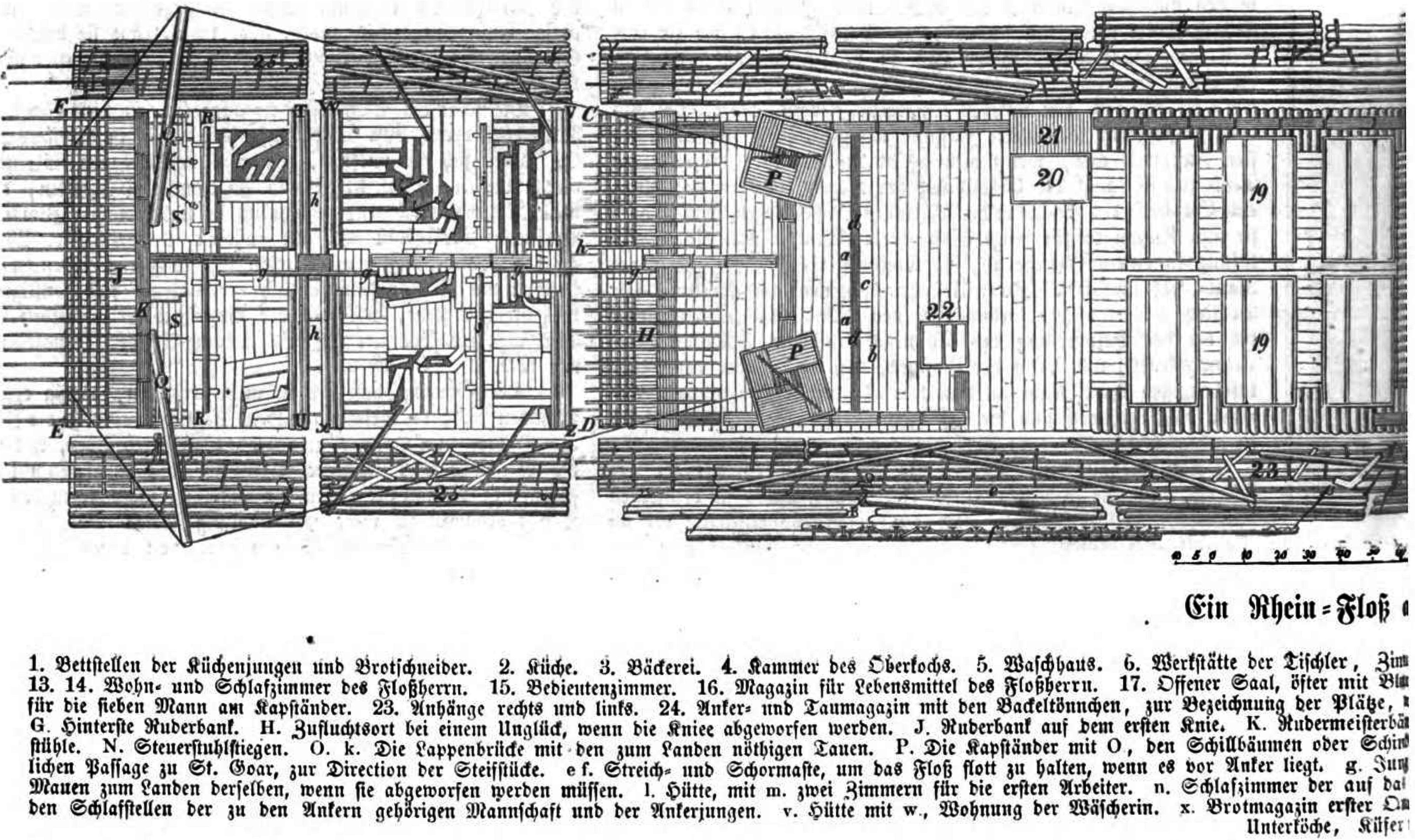 Eine handgezeichnete Skizze eines deutschen Hauses aus dem 18. Jahrhundert mit mehreren Fenstern und einer Tür, begleitet von Text auf demselben Blatt Papier.