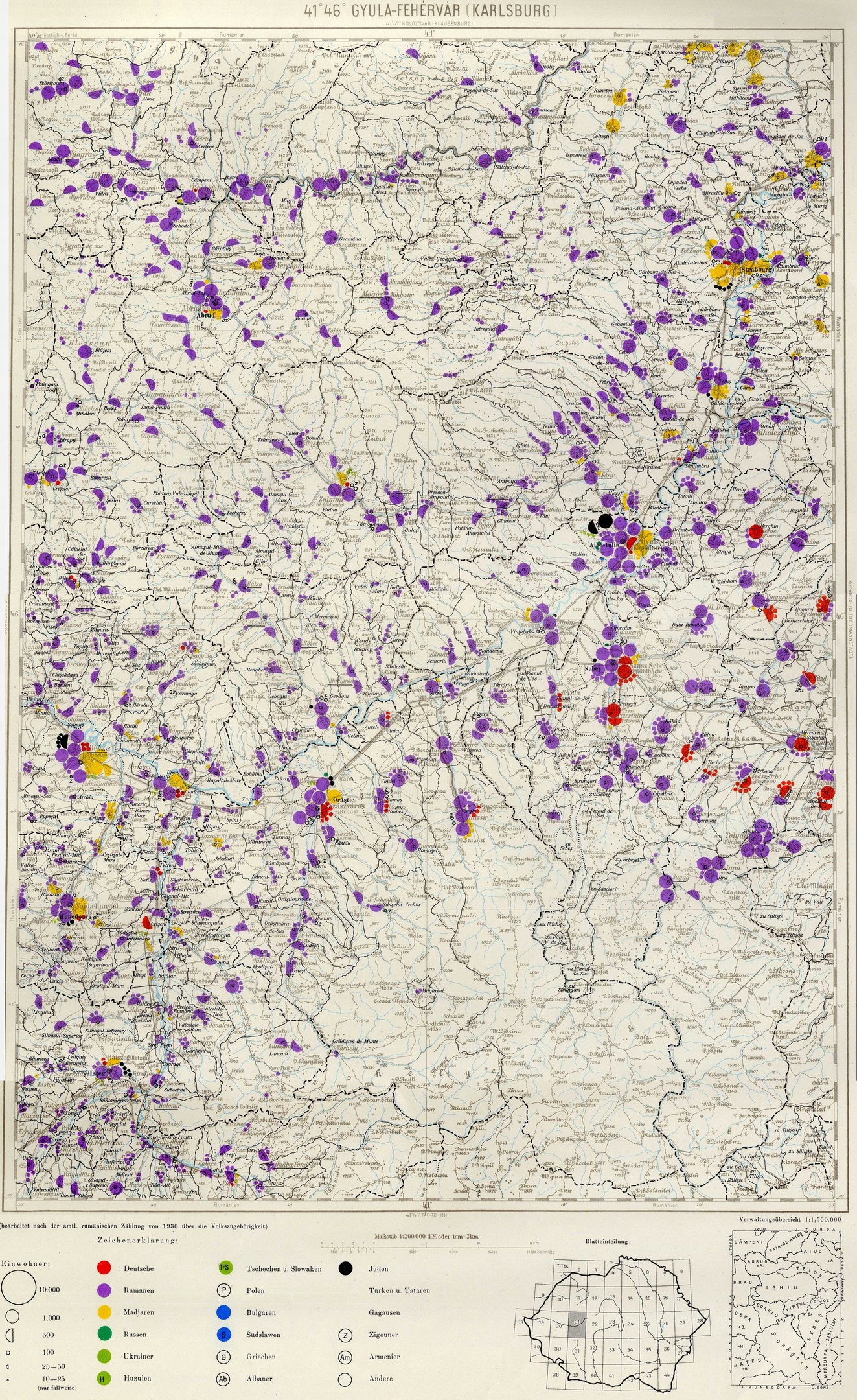 Ein Plakat mit einer Deutschlandkarte, auf der farbige Punkte die Bevölkerungsverteilung darstellen, begleitet von Text und Zahlen unten, die die Gesamtbevölkerung angeben.