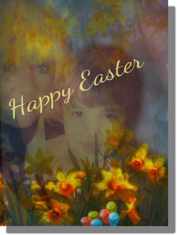 Eine Titelseite mit der Aufschrift "Frohe Ostern".